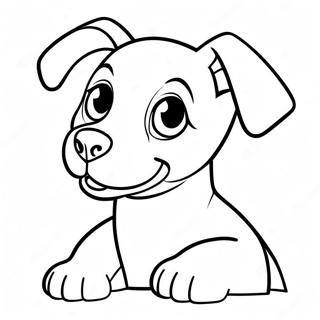 Playful Doberman Puppy Coloring Page 36423-29294