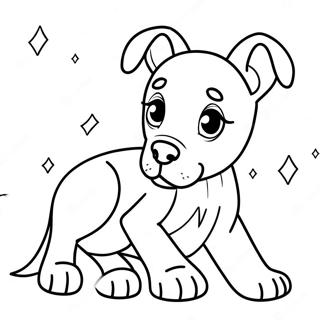 Playful Doberman Puppy Coloring Page 36423-29295