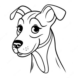 Playful Doberman Puppy Coloring Page 36423-29296