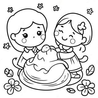 Thankful Kids Coloring Page 3642-3011