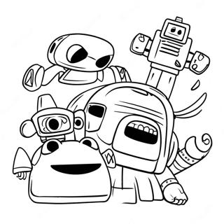 Fun And Colorful Mitchells Vs The Machines Characters Coloring Page 36433-29301