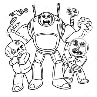 Fun And Colorful Mitchells Vs The Machines Characters Coloring Page 36433-29304