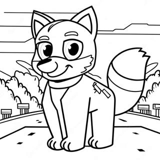 Minecraft Fox Coloring Page 36442-29307