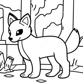 Minecraft Fox Coloring Page 36442-29308