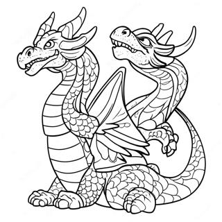 Ferocious Three Headed Dragon Coloring Page 36463-29325