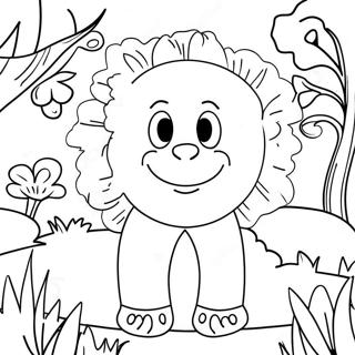 Violet Flower Garden Coloring Page 36482-29340