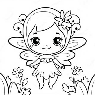 Cute Violet Fairy Coloring Page 36483-29341