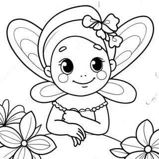 Cute Violet Fairy Coloring Page 36483-29342