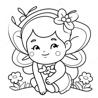 Cute Violet Fairy Coloring Page 36483-29344