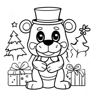 Fnaf Christmas Coloring Page 36492-29348