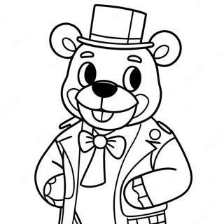 Freddy Fazbear In Festive Outfit Coloring Page 36493-29357