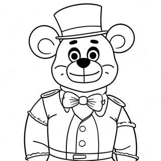 Freddy Fazbear In Festive Outfit Coloring Page 36493-29358