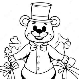 Freddy Fazbear In Festive Outfit Coloring Page 36493-29359