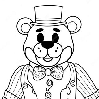 Freddy Fazbear In Festive Outfit Coloring Page 36493-29360