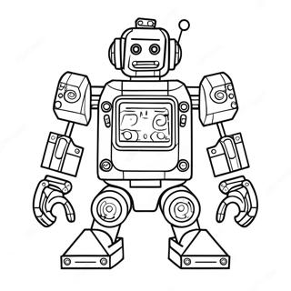 Futuristic Lego Robot Coloring Page 36503-29356