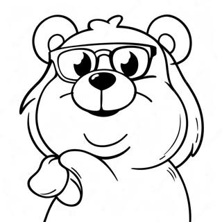 Stoner Care Bear With Sunglasses Coloring Page 36512-29362