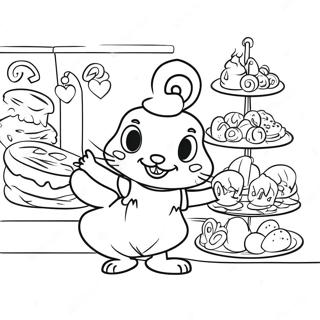 Alice In Wonderland Bakery Coloring Page 36522-29370