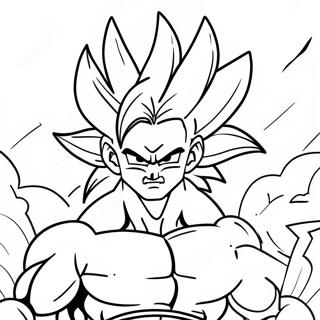 Super Saiyan 4 Transformation Coloring Page 36573-29419