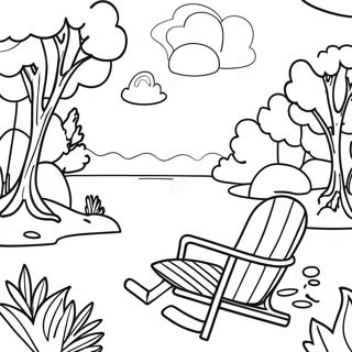 Relaxing Nature Scene Healing Coloring Page 36583-29425