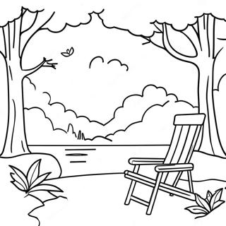 Relaxing Nature Scene Healing Coloring Page 36583-29426