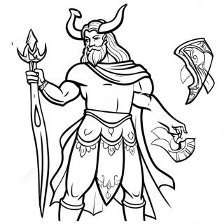 Midas With Golden Weapons Coloring Page 36623-29453