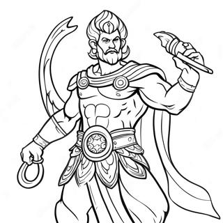 Midas With Golden Weapons Coloring Page 36623-29455