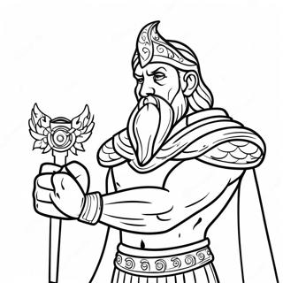 Midas With Golden Weapons Coloring Page 36623-29456