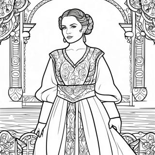 Padme In Elegant Dress Coloring Page 36633-29459