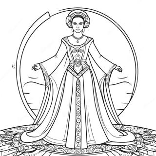 Padme In Elegant Dress Coloring Page 36633-29460