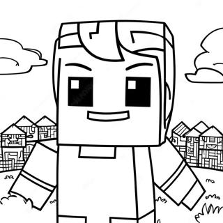 Minecraft Villager Coloring Page 36662-29487