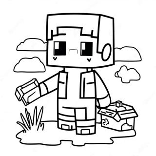 Minecraft Villager Coloring Pages