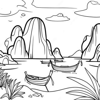 Thailand Landscape Coloring Page 36672-29502