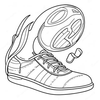 Colorful Soccer Shoe With Laces Coloring Page 36693-29509