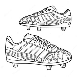 Colorful Soccer Shoe With Laces Coloring Page 36693-29511