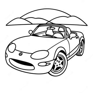 Mazda Miata In A Race Coloring Page 36703-29515