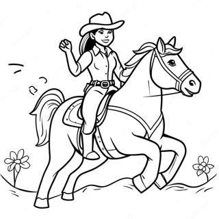 Cowgirl Coloring Pages