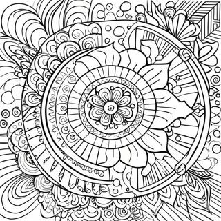 Abstract Relaxation Mandala Coloring Page 36732-29540