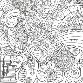 Intricate Abstract Patterns Coloring Page 36733-29541