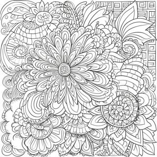 Intricate Abstract Patterns Coloring Page 36733-29543