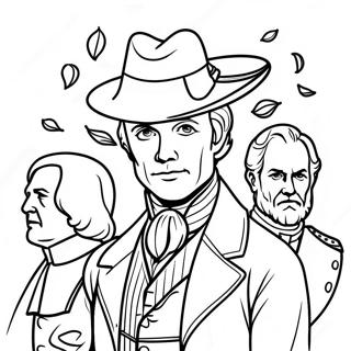 Xavier Riddle With Historical Figures Coloring Page 36753-29561