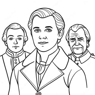 Xavier Riddle With Historical Figures Coloring Page 36753-29562