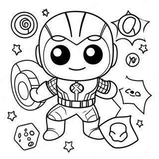 Baby Marvel Cute Chibi Avengers Coloring Page 36762-29558