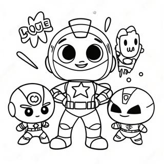 Baby Marvel Cute Chibi Avengers Coloring Page 36762-29560