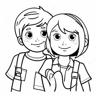 Adventurous Brother And Sister Coloring Page 36773-29574