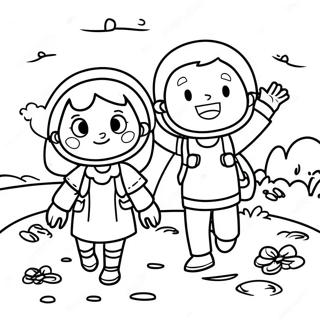 Adventurous Brother And Sister Coloring Page 36773-29576