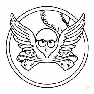 Angels Baseball Team Logo Coloring Page 36782-29580