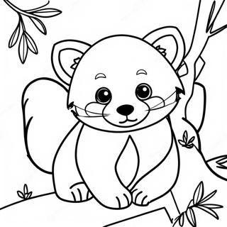 Red Panda Coloring Page 3681-3036