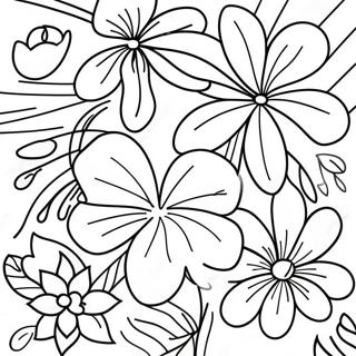 Hawaiian Flowers Coloring Pages