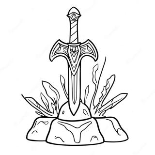 Legendary Master Sword Coloring Page 36843-29631