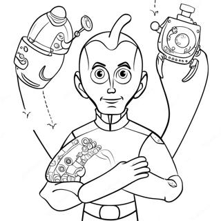 Megamind With Brainbots Coloring Page 36853-29638